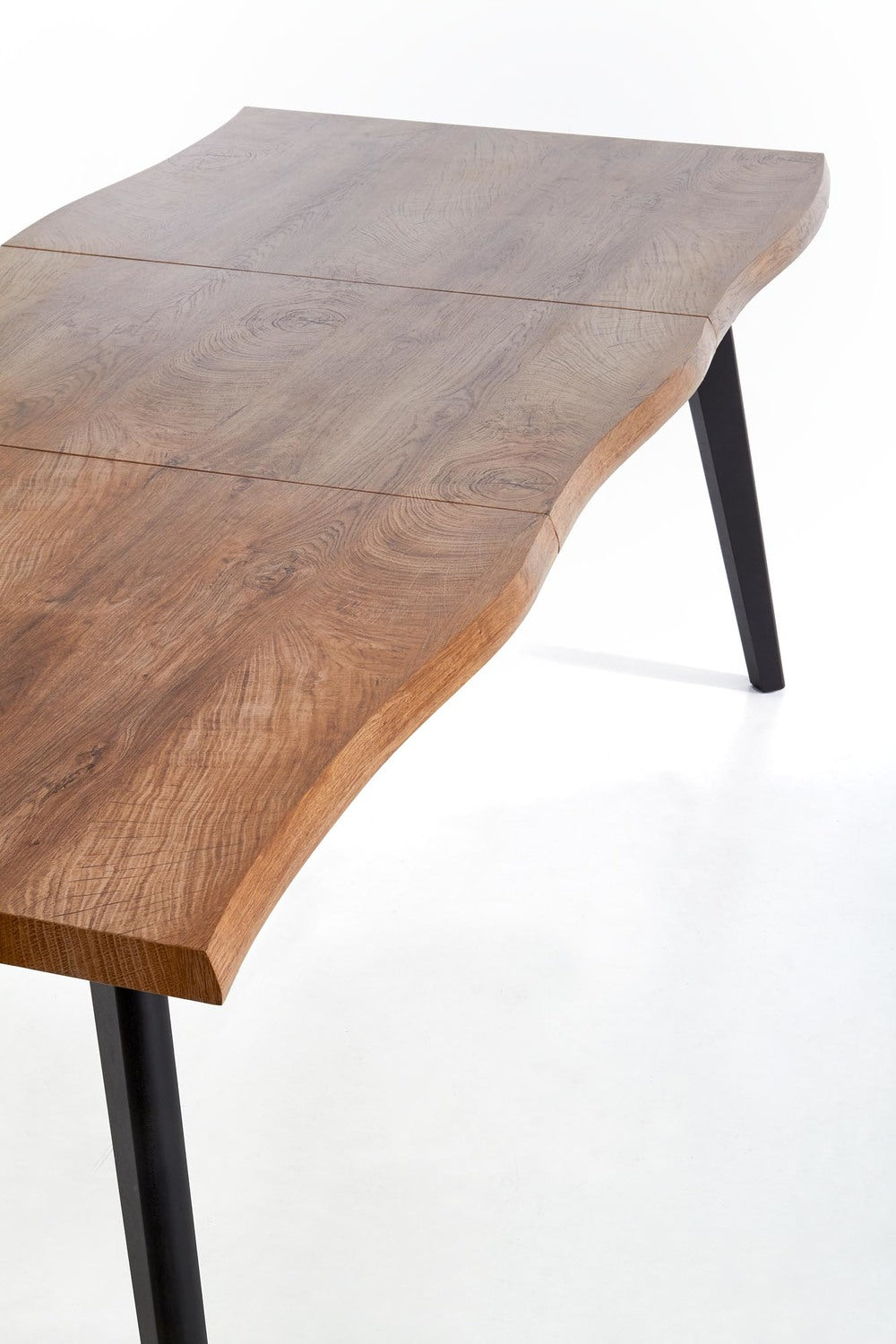 DC pagaldams galds 120-180/80 cm, augša - dabīga, kājas - melna