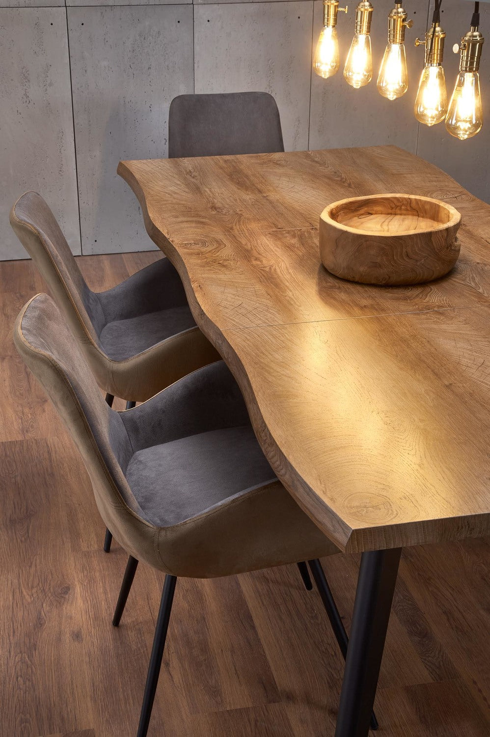 DC pagaldams galds 120-180/80 cm, augša - dabīga, kājas - melna