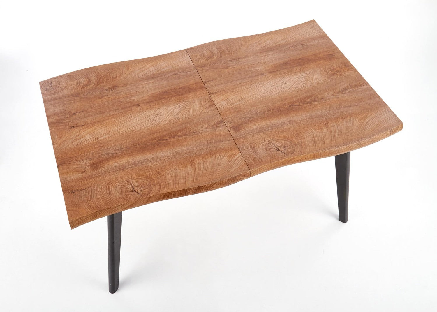 DC pagaldams galds 120-180/80 cm, augša - dabīga, kājas - melna