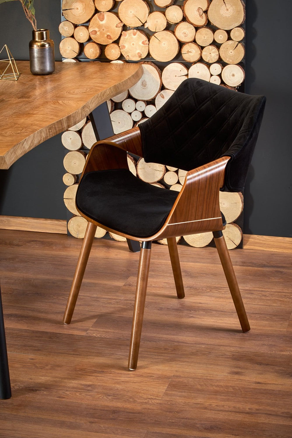 DC pagaldams galds 120-180/80 cm, augša - dabīga, kājas - melna