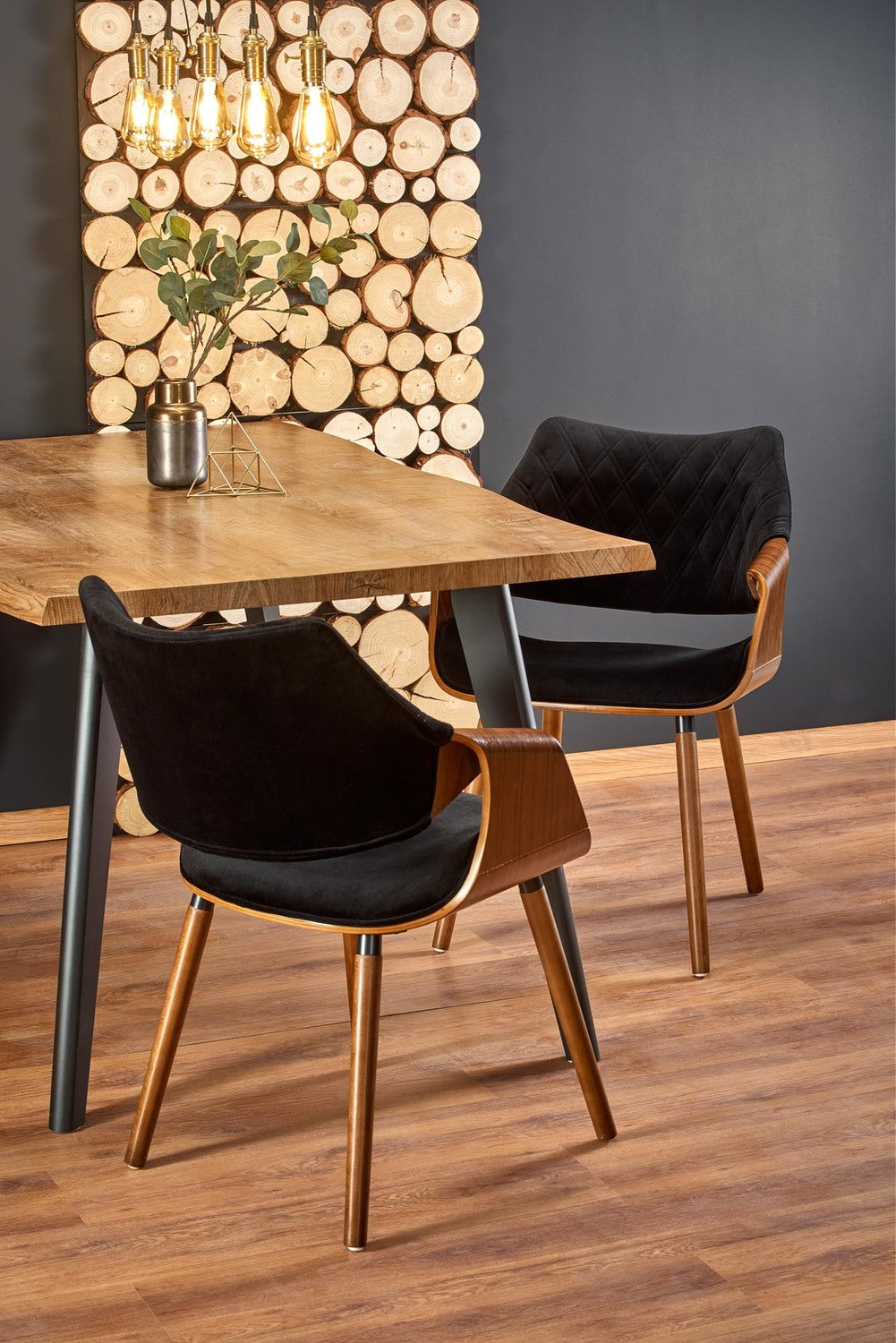 DC pagaldams galds 120-180/80 cm, augša - dabīga, kājas - melna