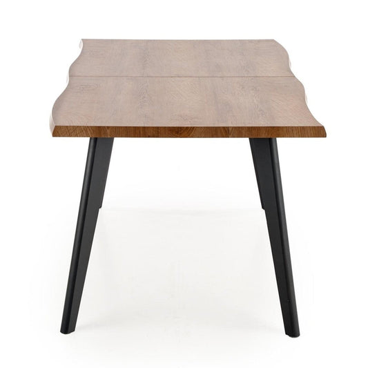 DC pagaldams galds 120-180/80 cm, augša - dabīga, kājas - melna
