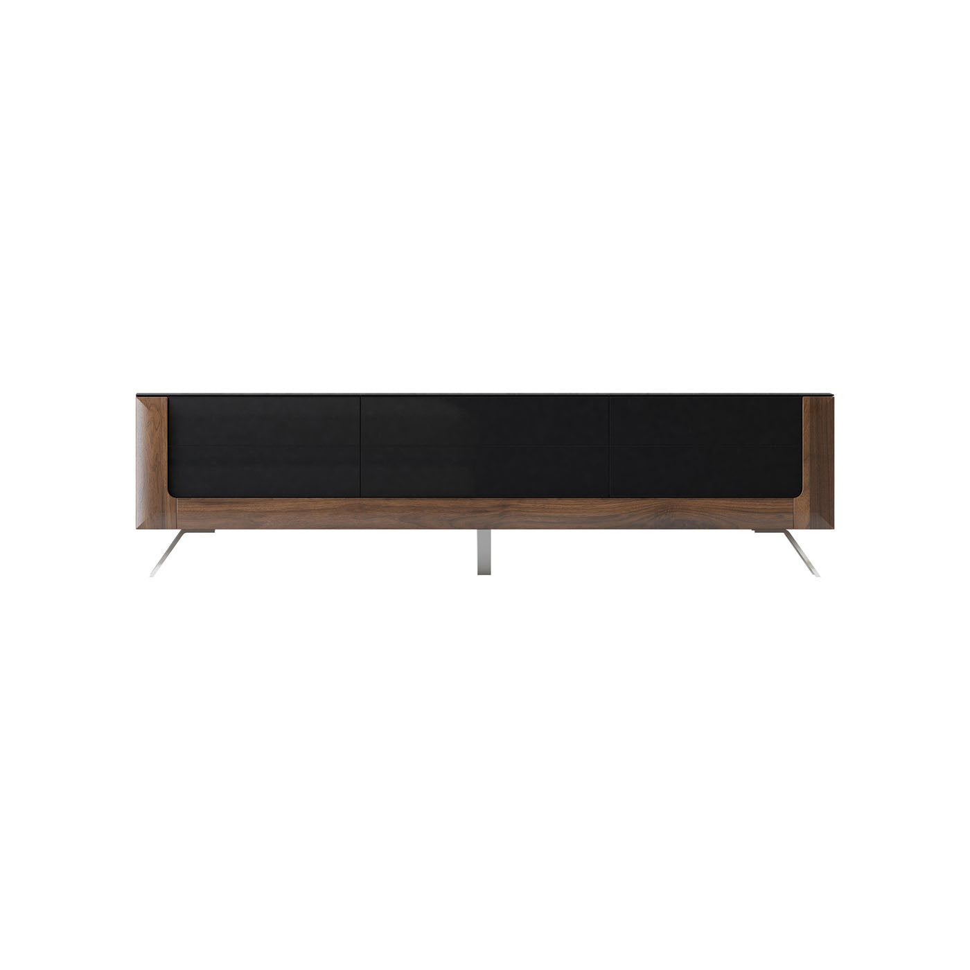 TV skapis Kavasari 199/48/52 cm Kolumbijas valrieksts/melns