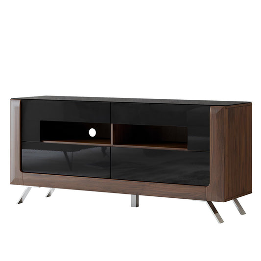 TV skapis Kavasari 161/48/73 cm Kolumbijas valrieksts/melns