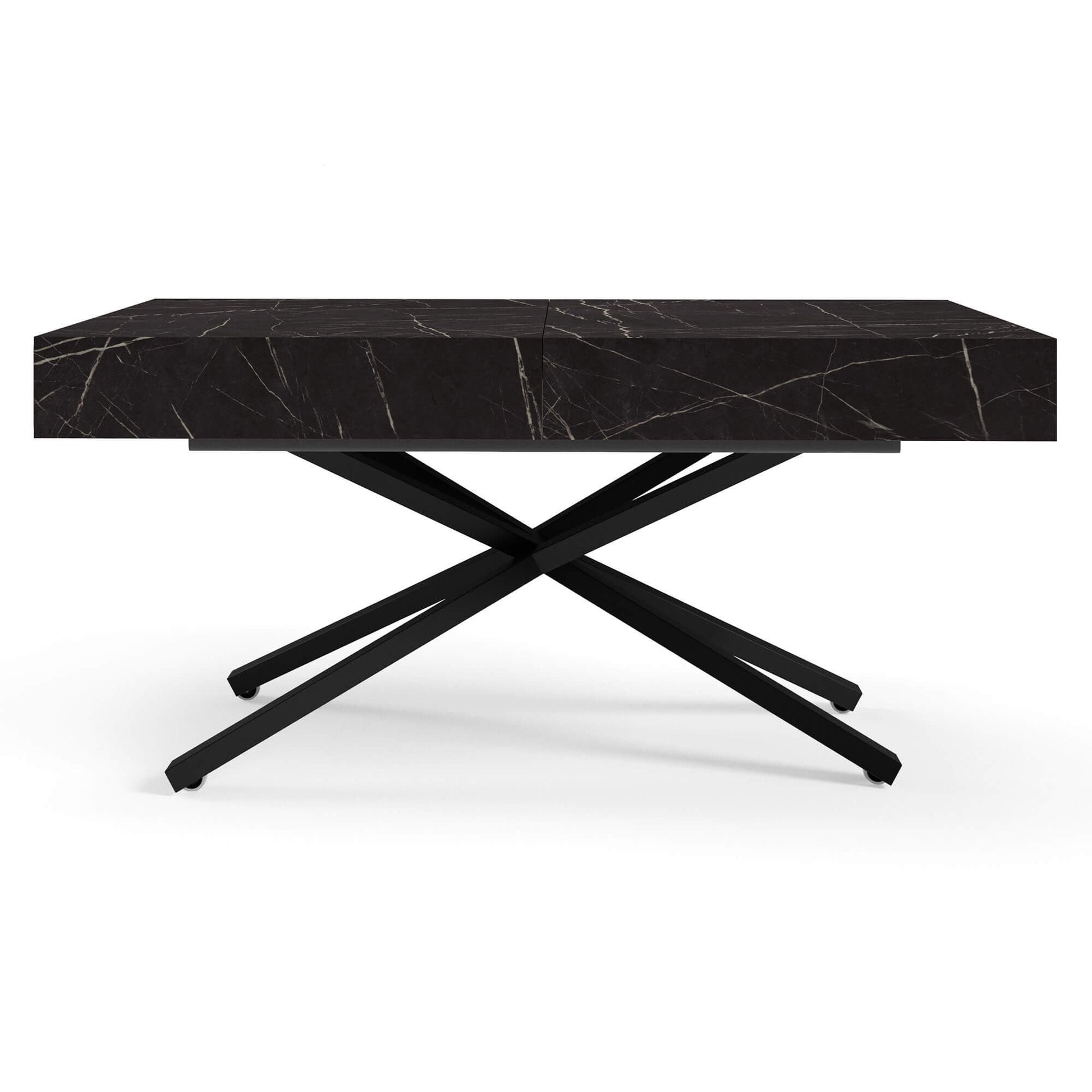 Galds Tiks X 27-80/120-200/80 cm melns Pietra Grigio - N1 Home
