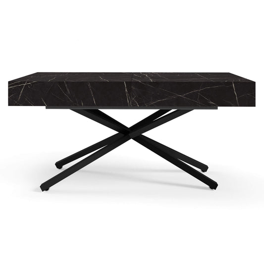 Galds Tiks X 27-80/120-200/80 cm melns Pietra Grigio - N1 Home