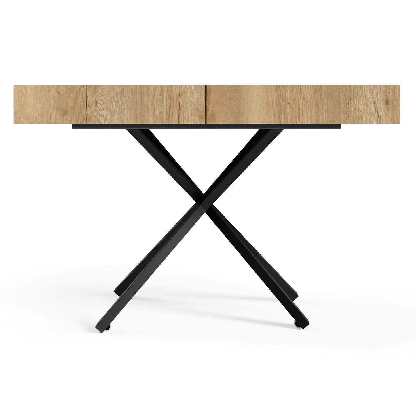 Galds Tiks X 27-80/120-200/80 cm melns Pietra Grigio/zelts - N1 Home