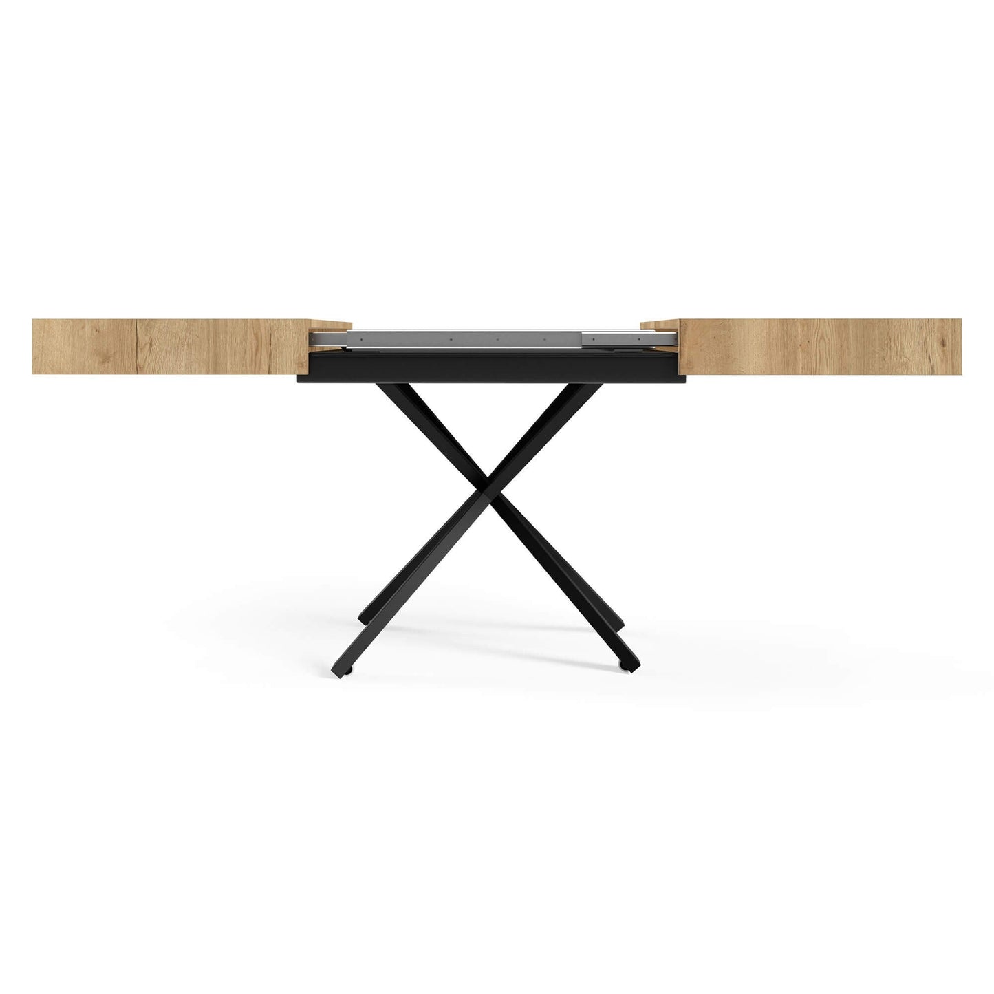 Galds Tiks X 27-80/120-200/80 cm melns Pietra Grigio - N1 Home