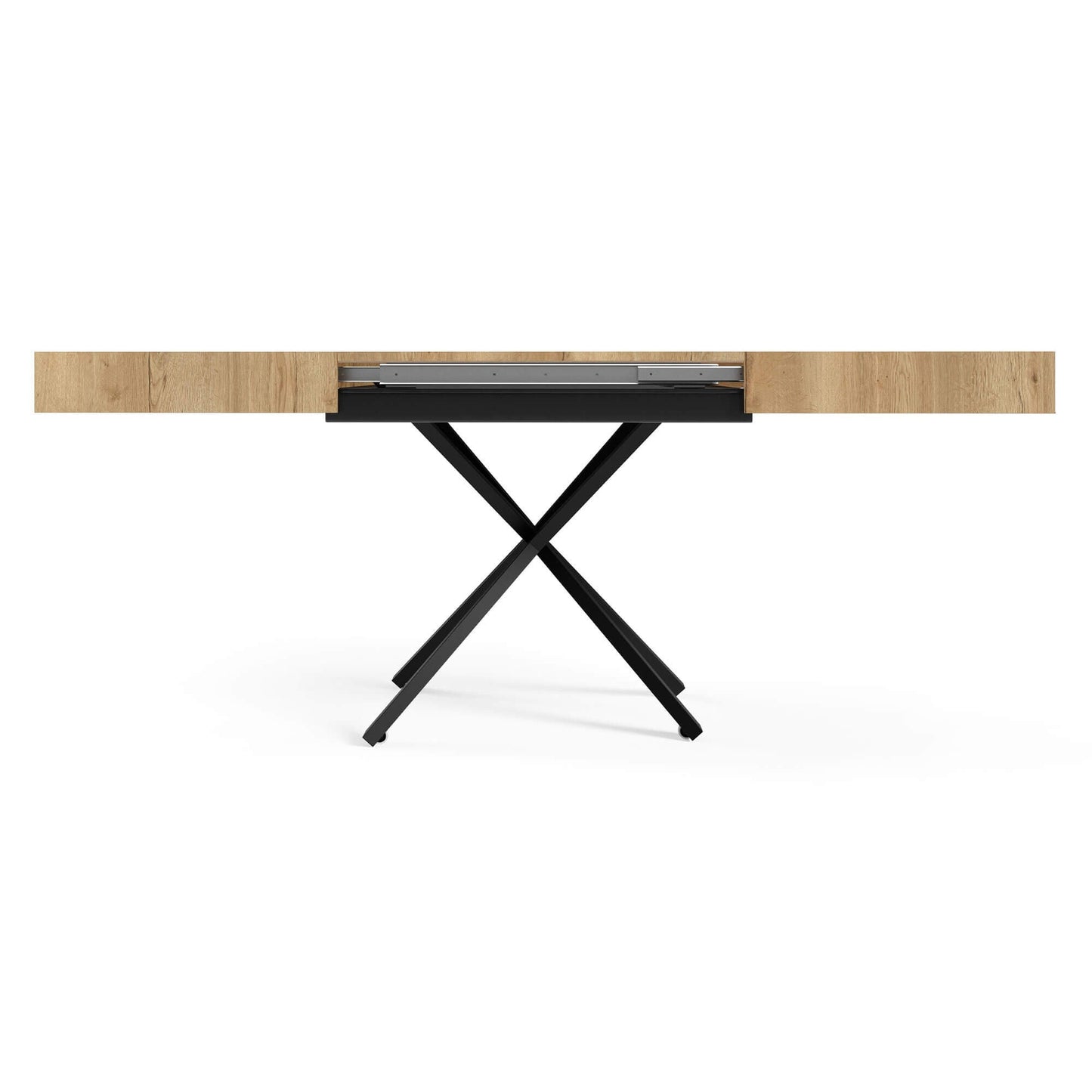 Galds Tiks X 27-80/120-200/80 cm melns Pietra Grigio - N1 Home
