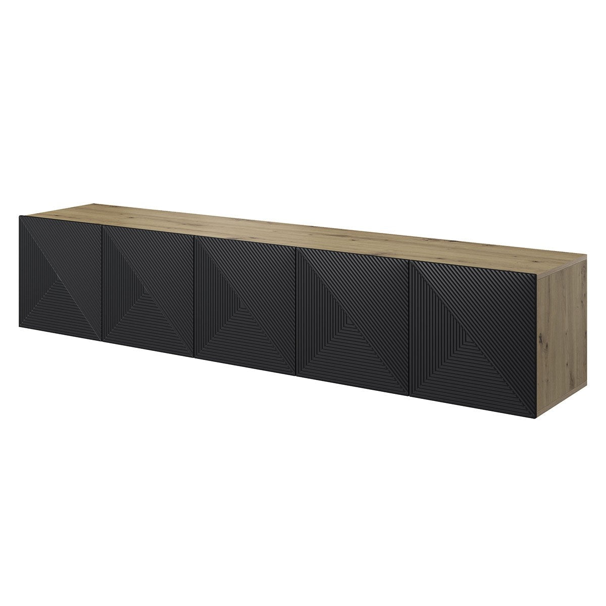 OSLO RTV kumode 200/40/40 melns/dabīgs