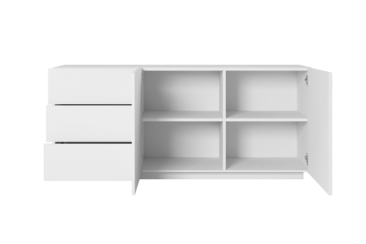 OSLO kumode bez kājas 167/71/43 cm matēts balts