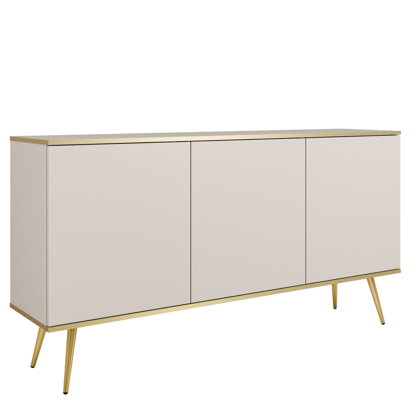 Kumode O2 160/85/39 cm bēšs/zelts - N1 Home