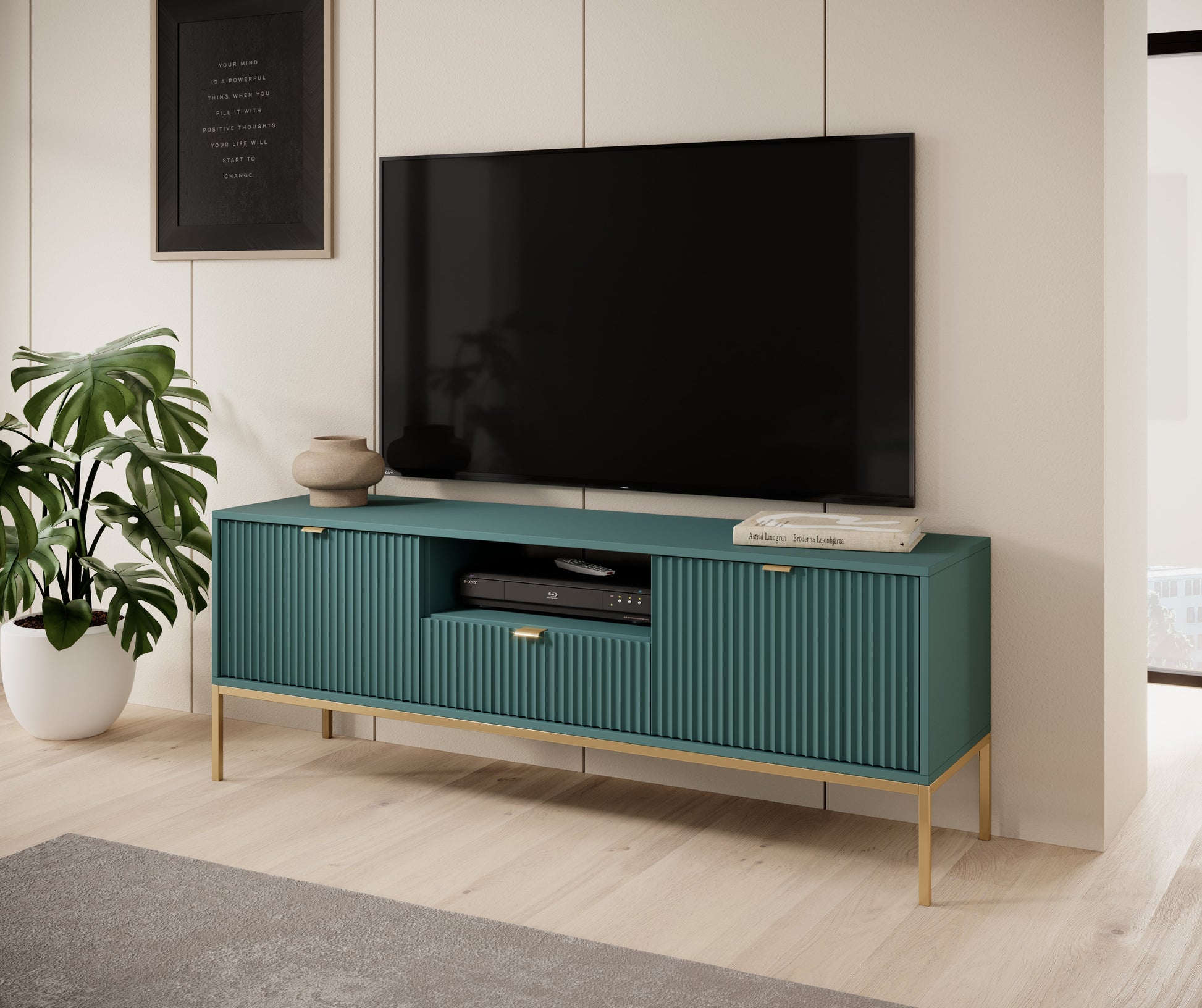 RTV kumode NV 154/56/39 cm olives/zelts - N1 Home