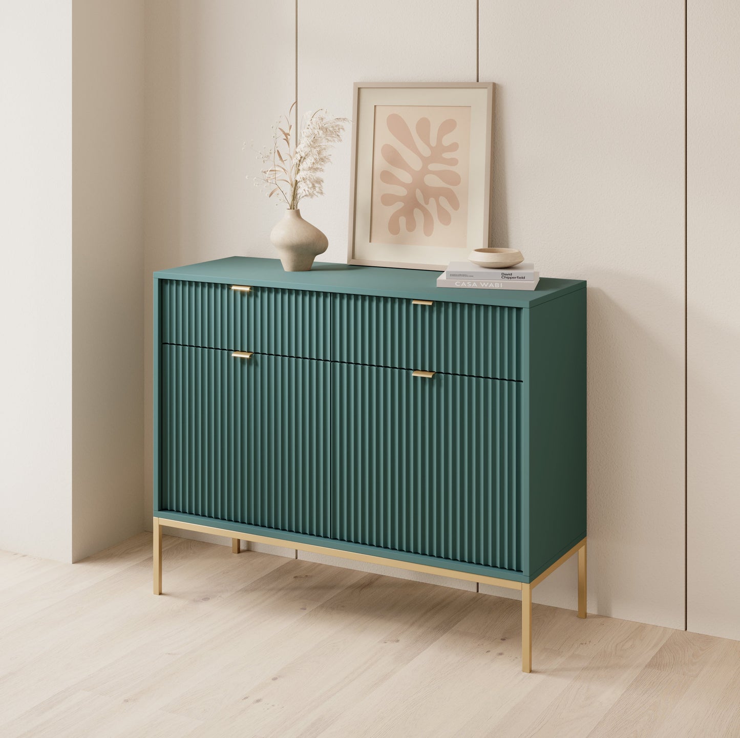 Kumode NV 104/83/39 cm olives/zelts - N1 Home