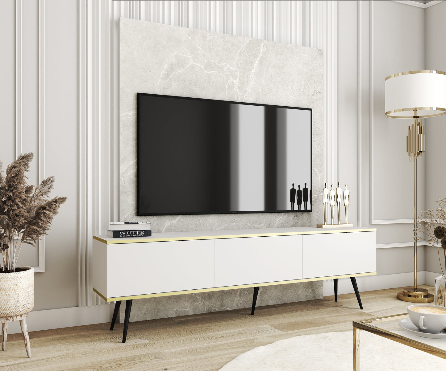 RTV skapis O2 gluda priekšpuse 175/30/32 cm balts - N1 Home