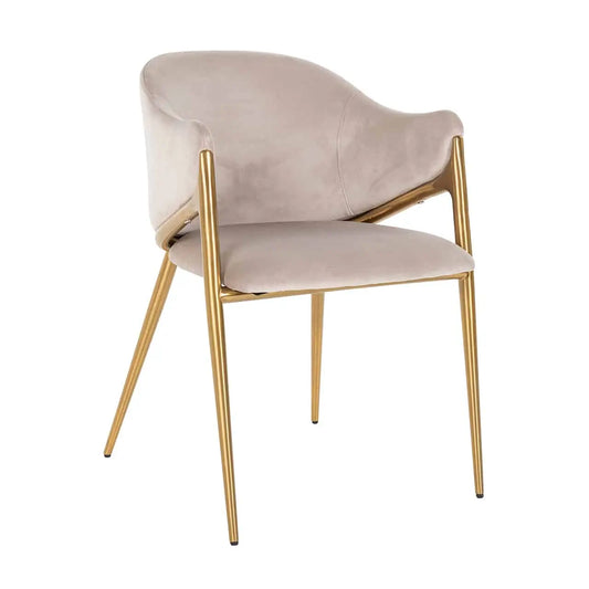 Krēsls Gwen Richmond Interiors 79,5/54/57,5 cm  khaki velvet - N1 Home