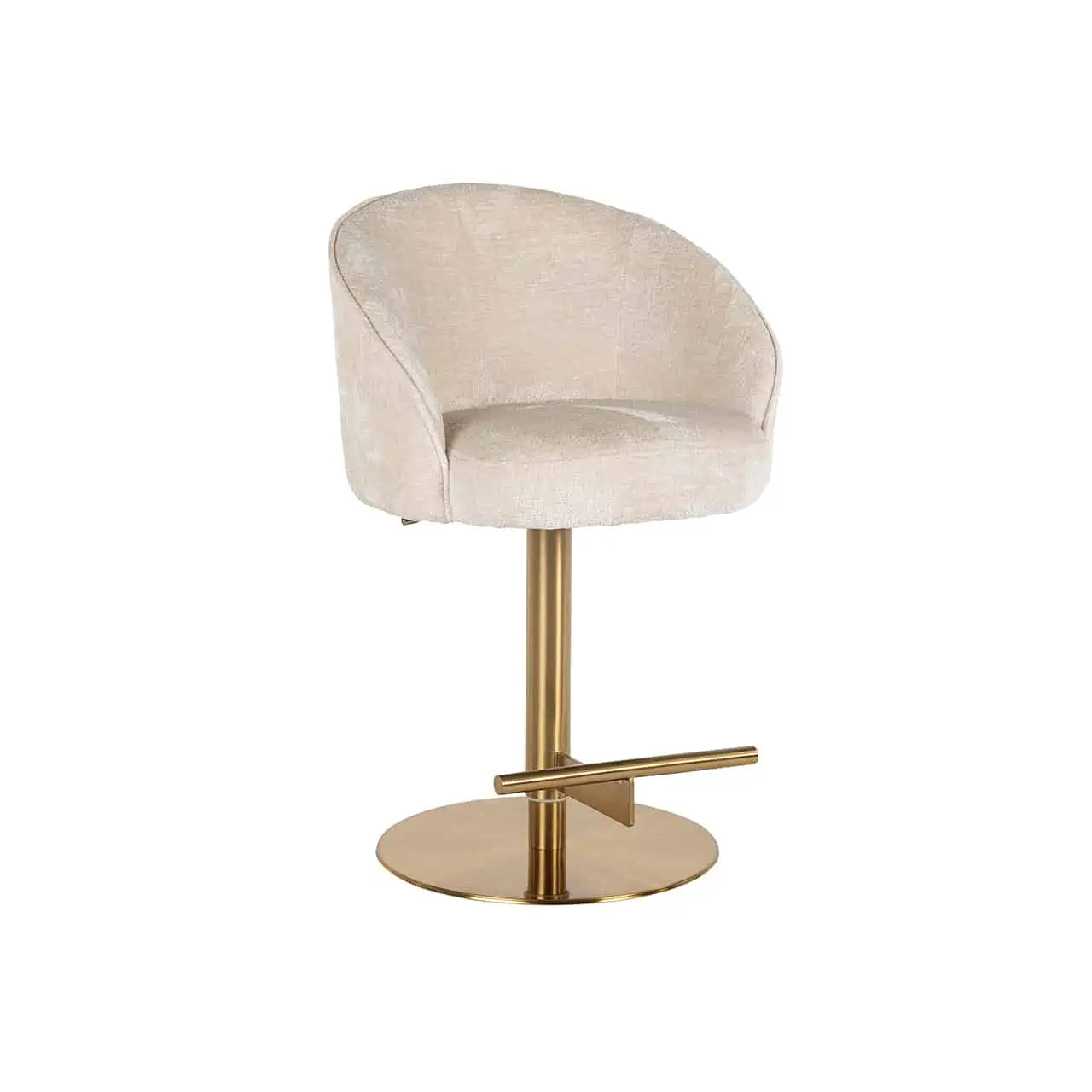 Bāra krēsls Zabi Richmond Interiors 110/58/55 cm white chenille - N1 Home