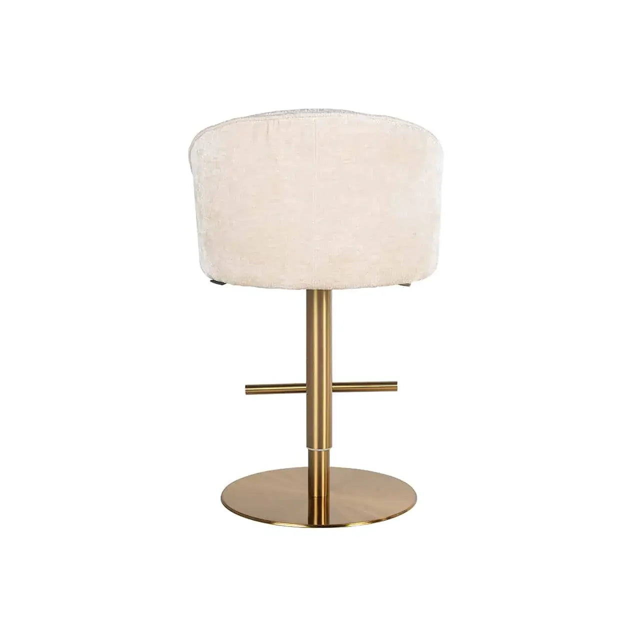 Bāra krēsls Zabi Richmond Interiors 110/58/55 cm white chenille - N1 Home