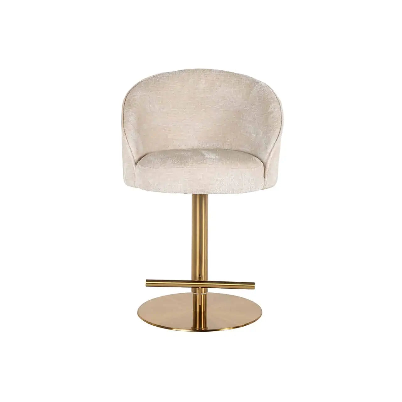 Bāra krēsls Zabi Richmond Interiors 110/58/55 cm white chenille - N1 Home