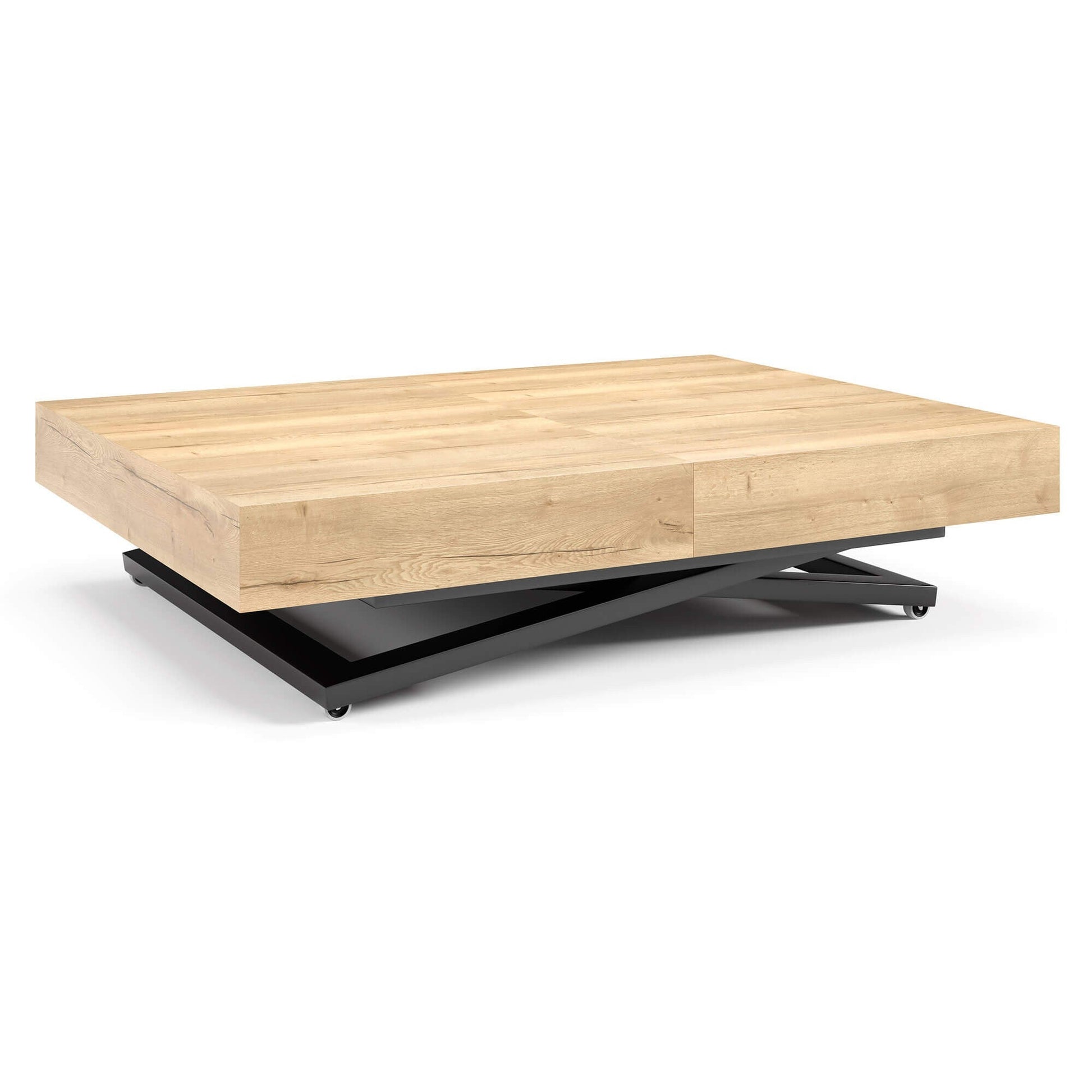Galds Tiks U 27-80/120-200/80 cm dabīgs Halifax ozols - N1 Home