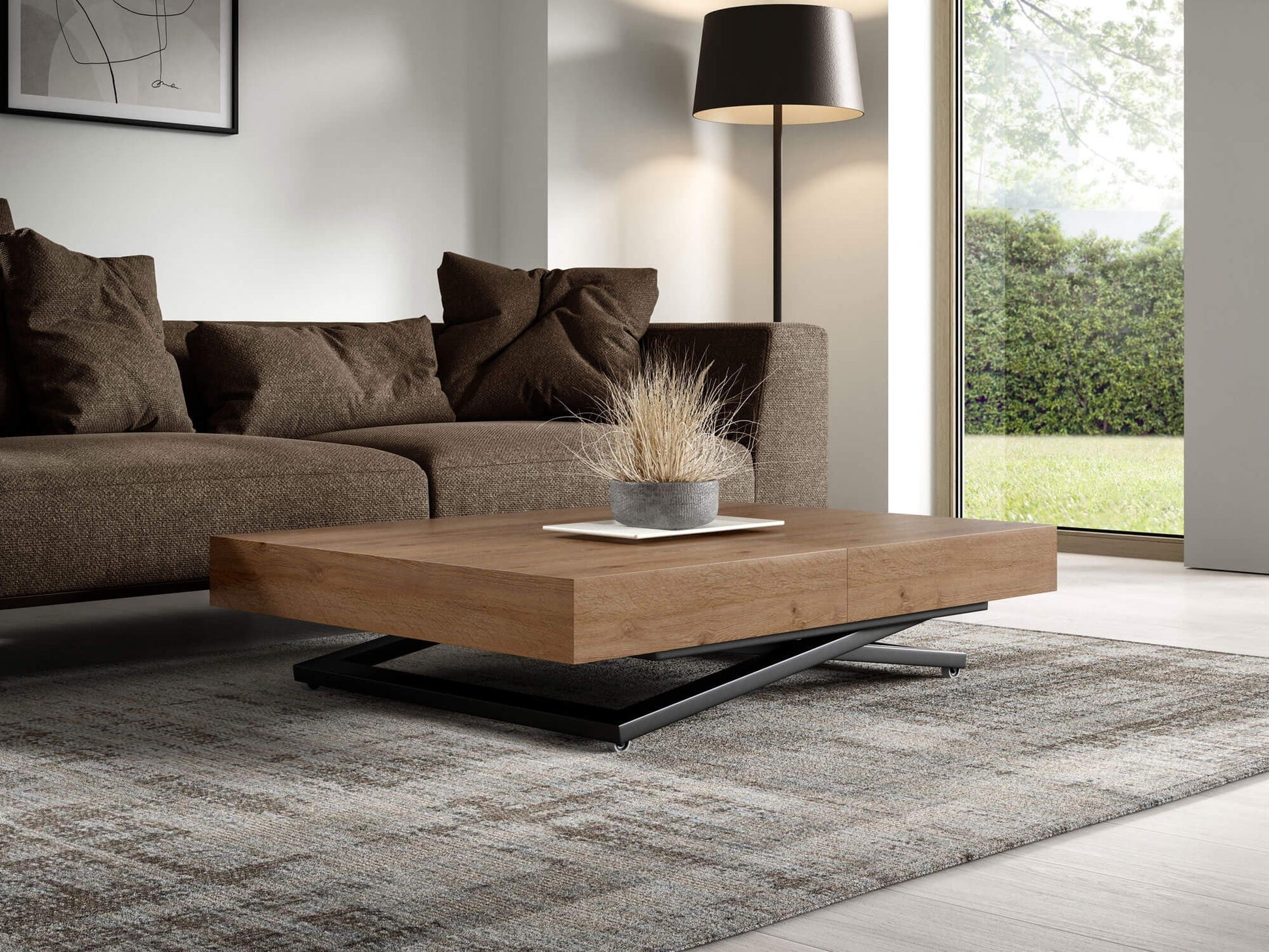 Galds Tiks U 27-80/120-200/80 cm Truffls Davos ozols - N1 Home