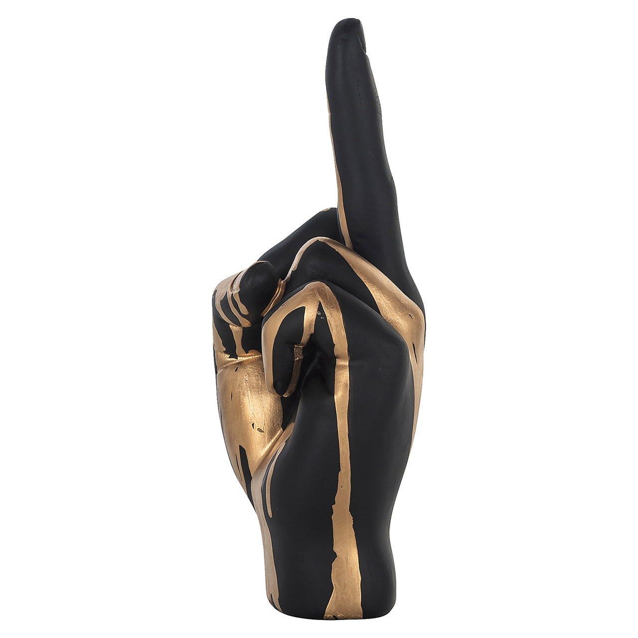 Dekoratīvs priekšmets Richmond Interiors Hand digitus 21/9/8 cm melns/zelts - N1 Home