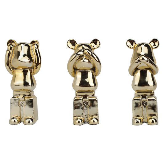 Dekoratīvs priekšmets Richmond Interiors Berna set of 3 20/8/7 cm zelts - N1 Home