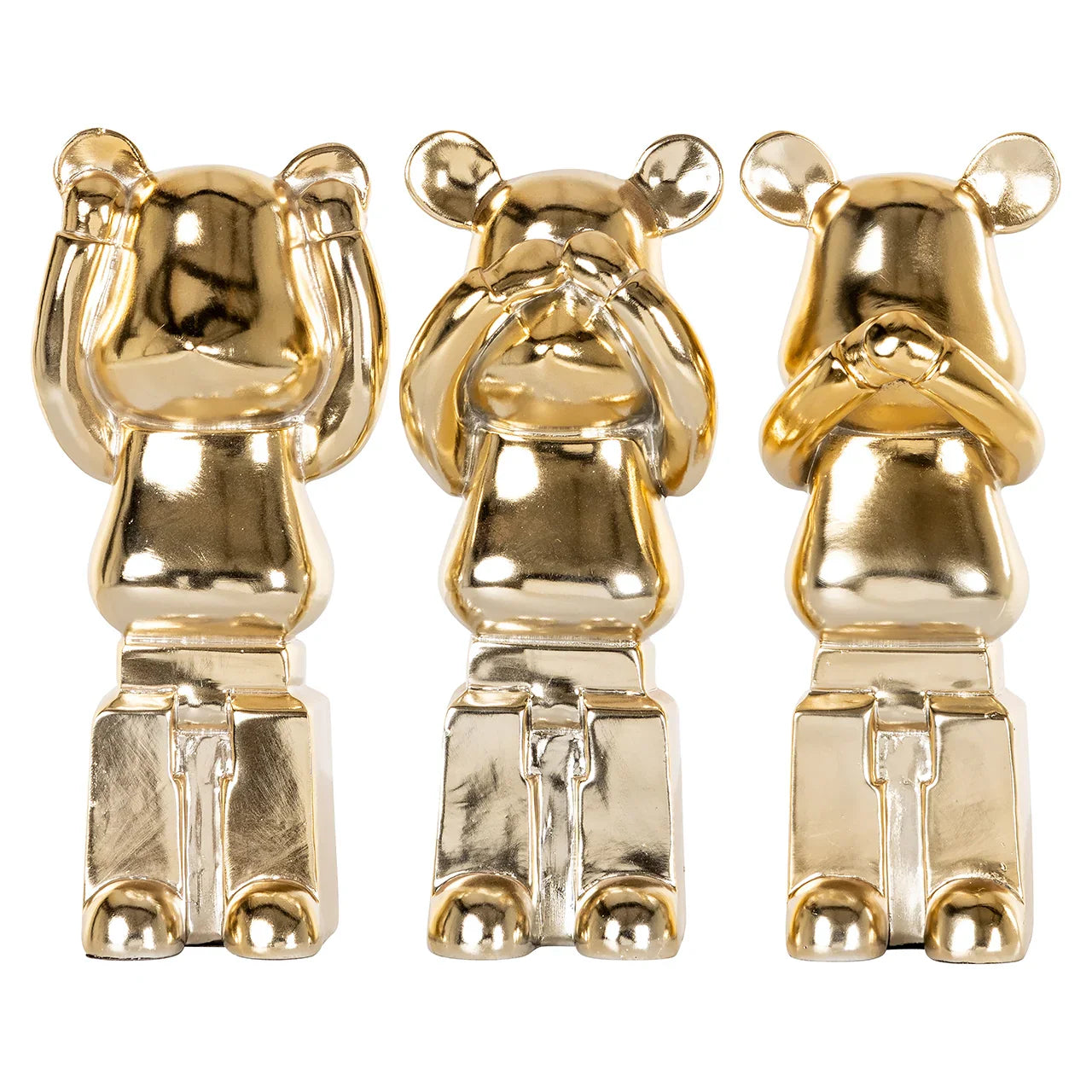 Dekoratīvs priekšmets Richmond Interiors Berna set of 3 20/8/7 cm zelts - N1 Home