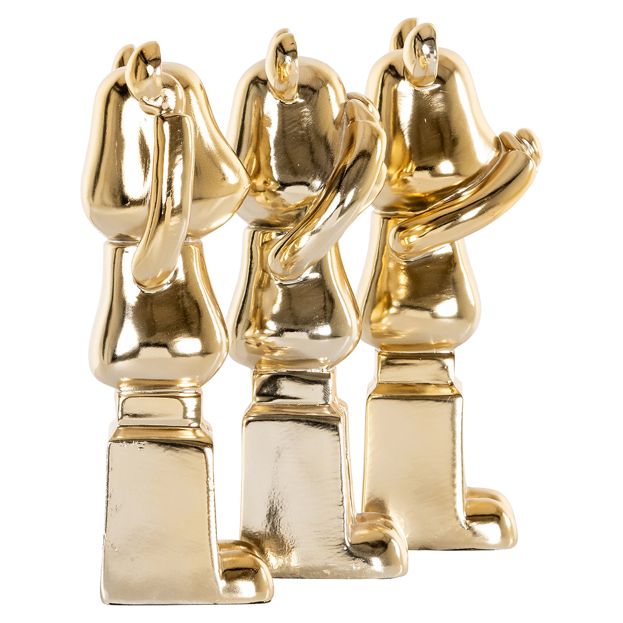 Dekoratīvs priekšmets Richmond Interiors Berna set of 3 20/8/7 cm zelts - N1 Home