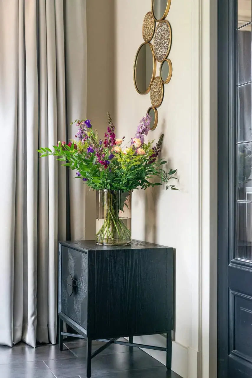 Naktsskapītis Blax ar 2 atvilktnēm Richmond Interiors 62/55/46 cm melns - N1 Home