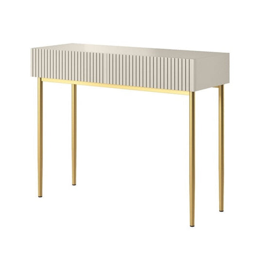 AUSTIN rakstāmgalds/konsole 100/82/41 krēms/zelta kājas - N1 Home