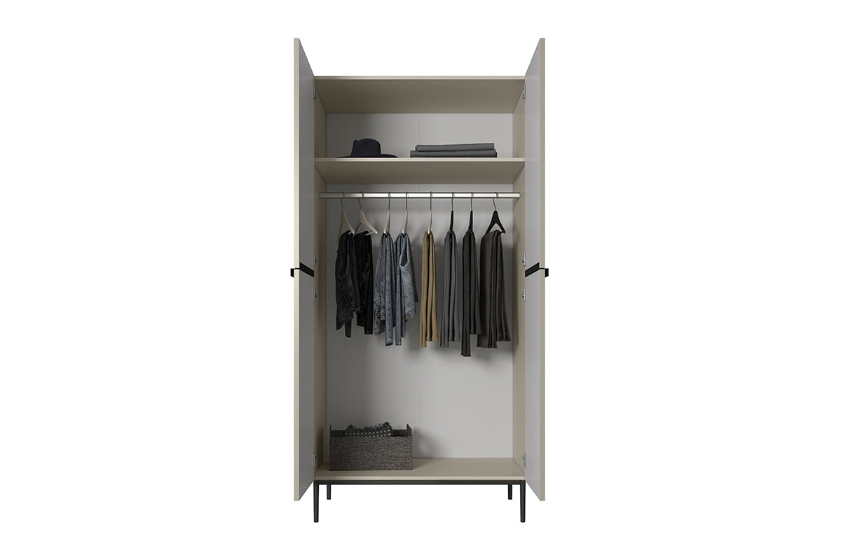 Skapis AUSTIN melns 100/220/62 kašmirs - N1 Home