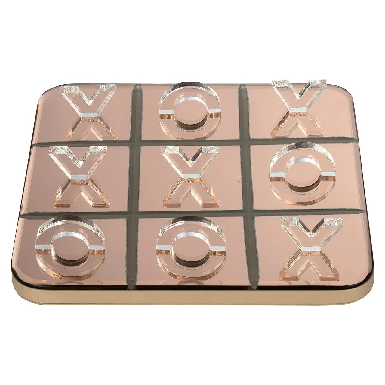 Dekoratīvs priekšmets Richmond Interiors Tic tac toe Caylin 4/25/25 cm rozā zelts - N1 Home
