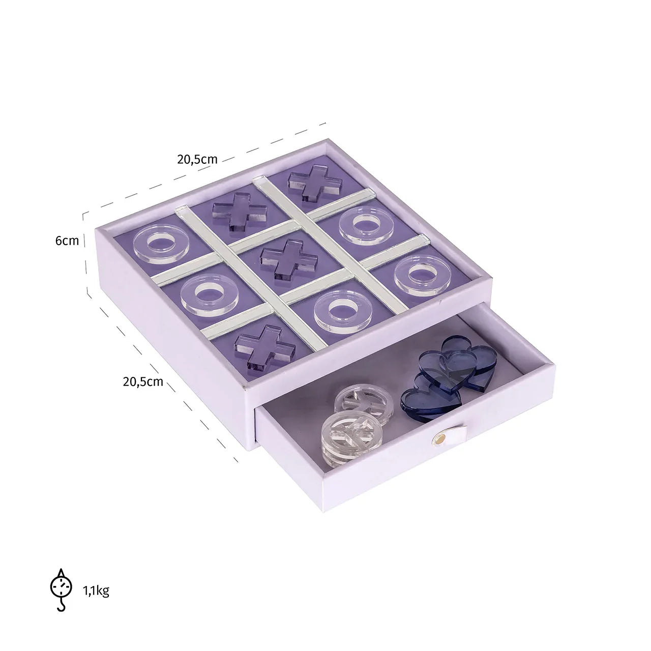Dekoratīvs priekšmets Richmond Interiors Tic tac toe Jay 6/20/20 cm Purple - N1 Home