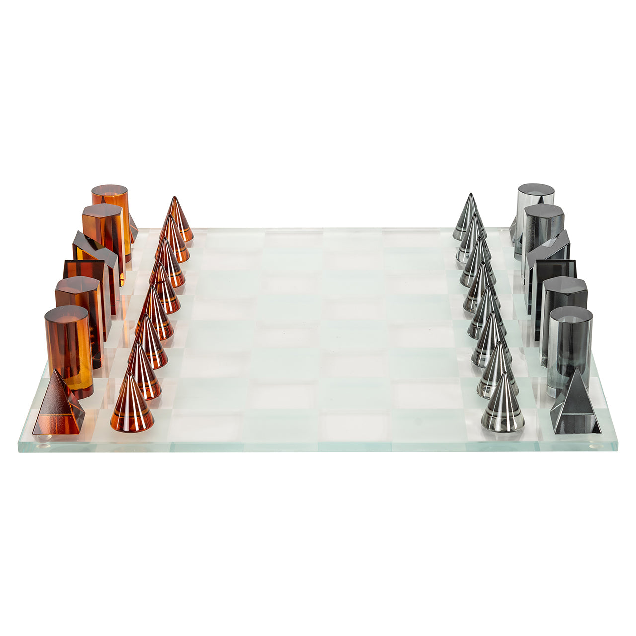 Dekoratīvs priekšmets Richmond Interiors Šaha galdiņš Zyenna 7/40/40 cm brūns/pelēks - N1 Home