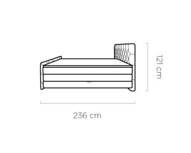 Gulta Charl 140/160/180 cm tumši pelēks - N1 Home