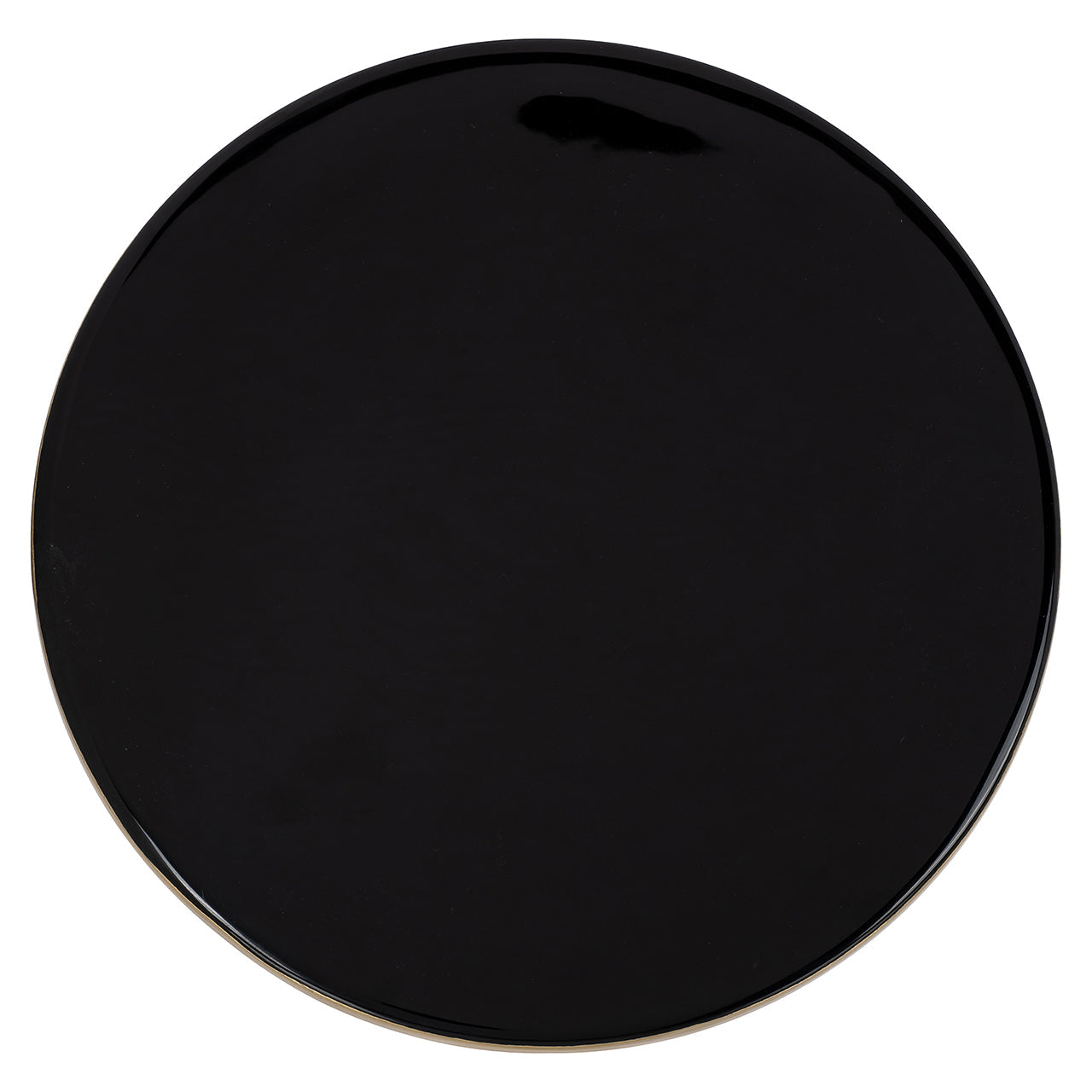 Kūkas šķīvis Richmond Interiors Elena 13/30/30 cm melns/zelts - N1 Home