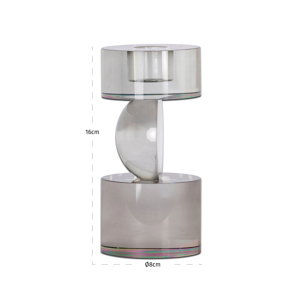 Svečturis Jennyl grey small Richmond Interiors 16,5/8/8 cm pelēks - N1 Home