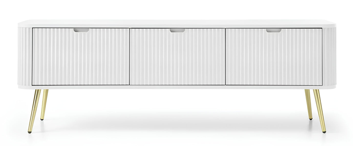 RTV skapis ROA 168/57/39 cm balts/zelts - N1 Home