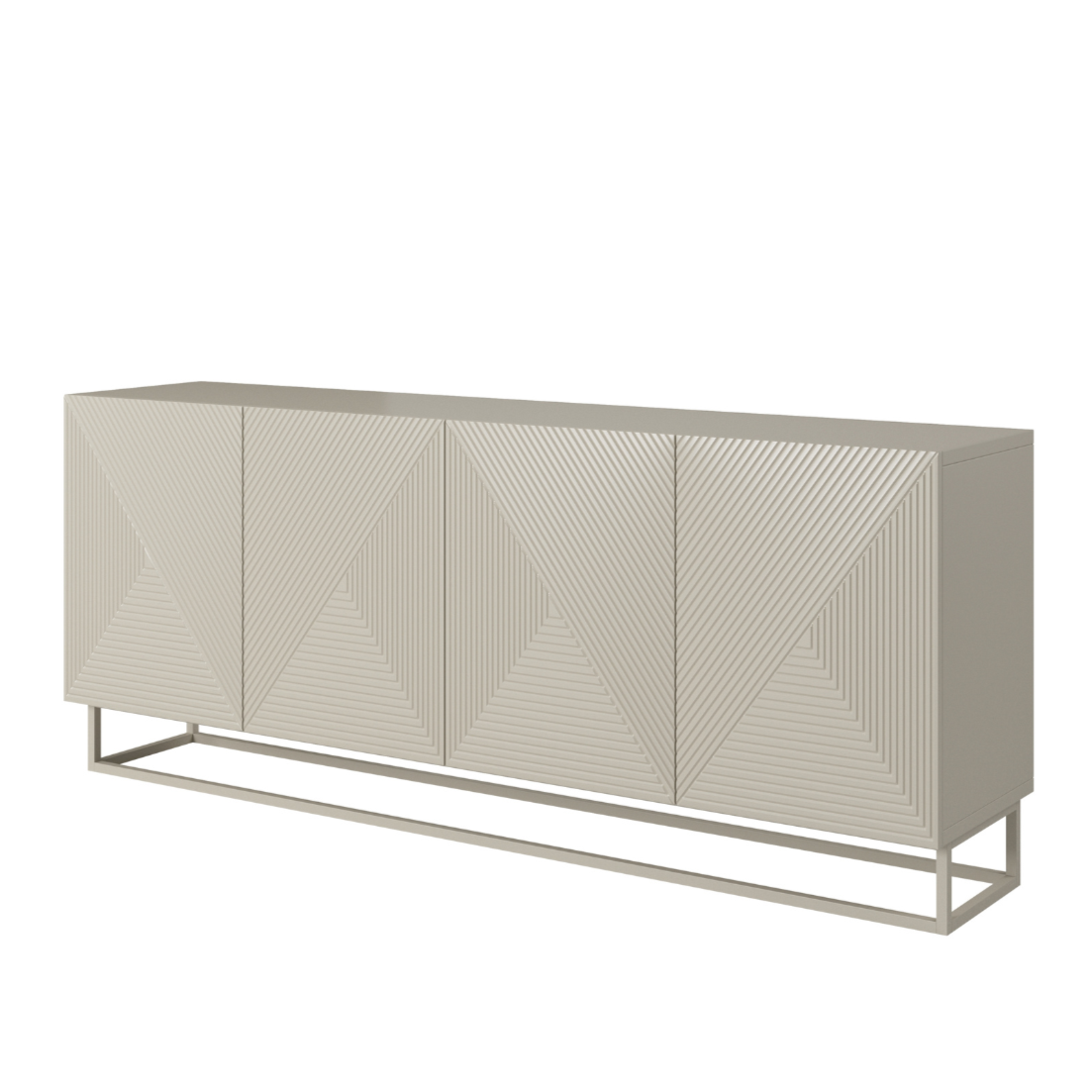 OSLO kumode ar metāla kājām 200/81/43 cm kašmirs/kašmirs - N1 Home