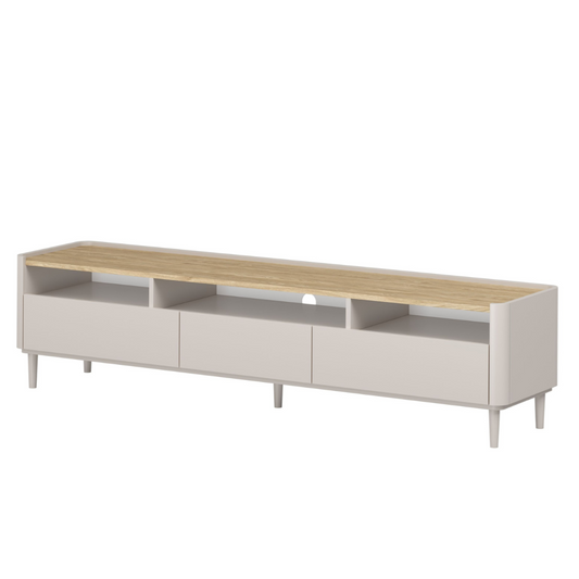 TV skapis Elva 200/48/48 cm Kašmirs / Eļļots ozols - N1 Home