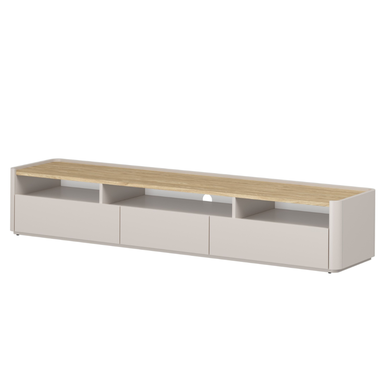 TV skapis Elva 200/35.5/48 cm Kašmirs / Eļļots ozols - N1 Home