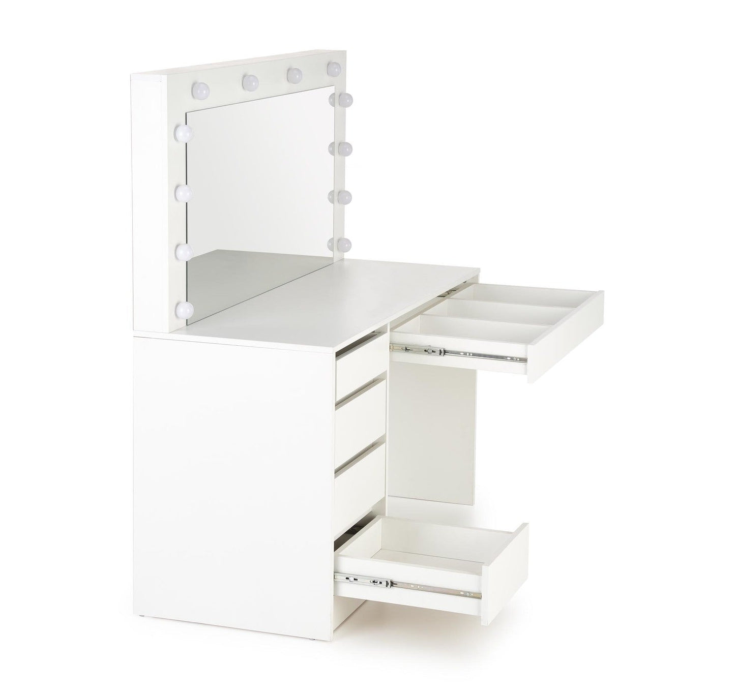 HLM balta konsole ar gaismu 120/55/140 cm - N1 Home