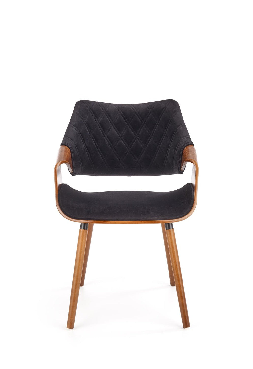 Krēsls Bino 56/55/77/47 cm riekstkoks / melns - N1 Home
