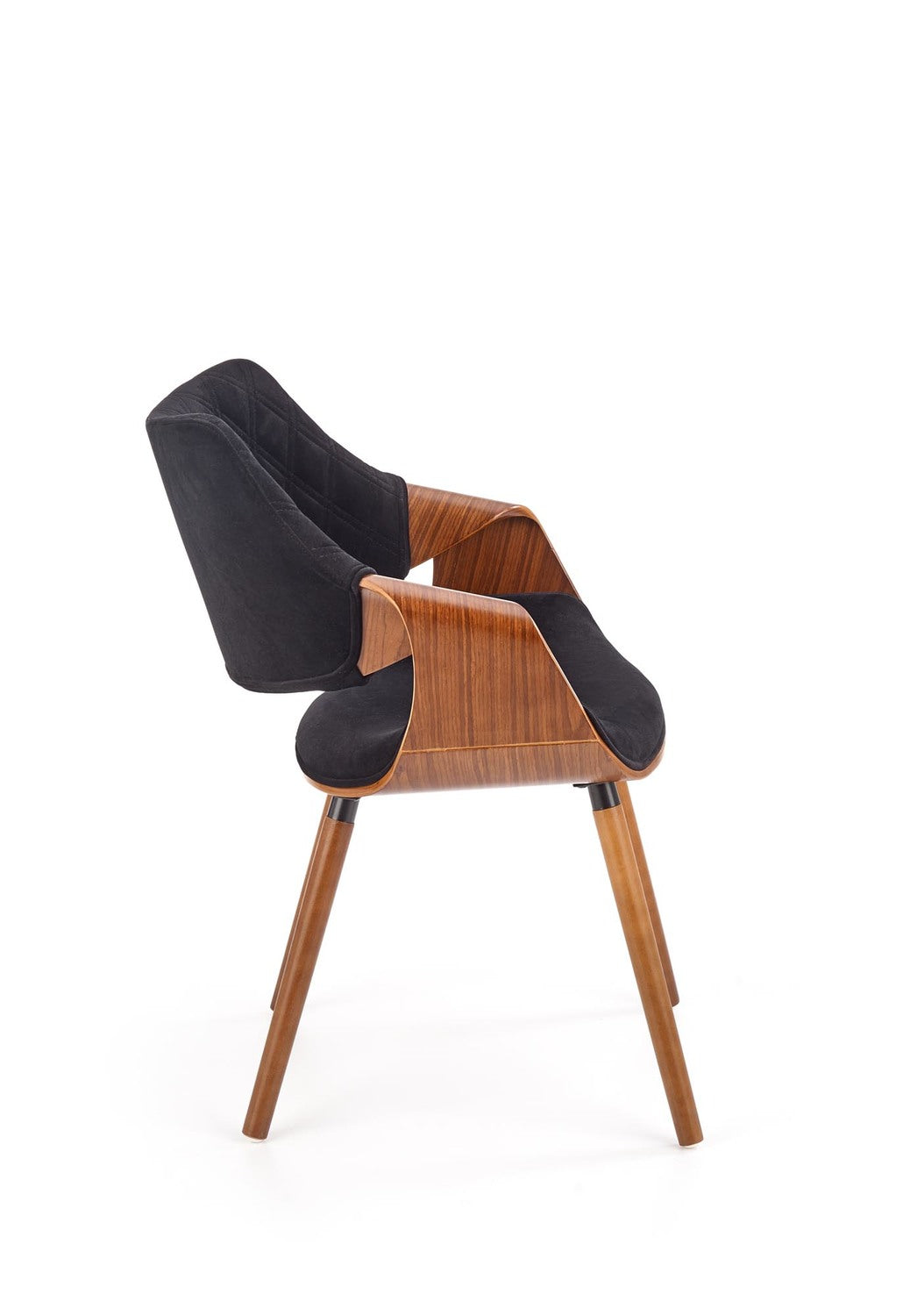 Krēsls Bino 56/55/77/47 cm riekstkoks / melns - N1 Home