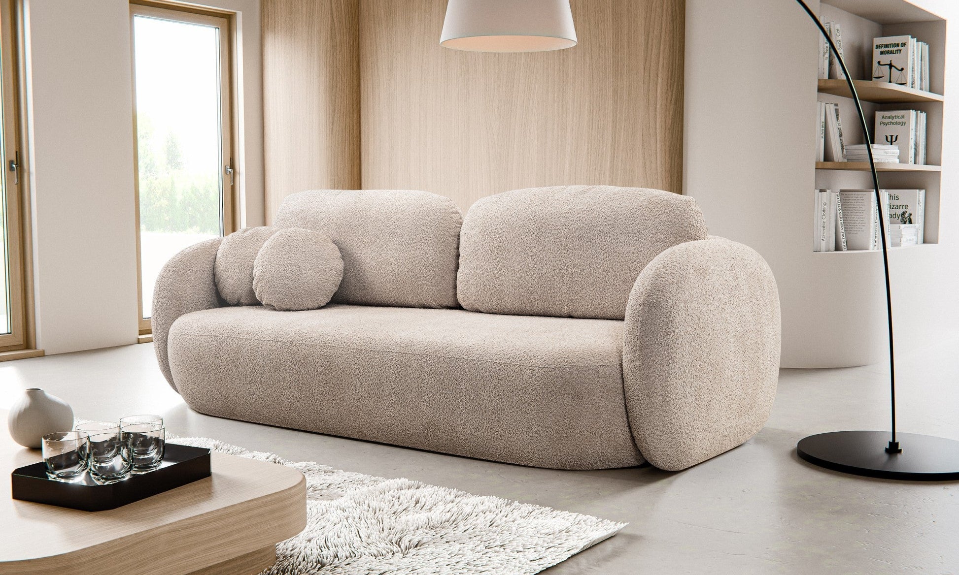 Dīvāns Oli 238/86,5/101 cm bēšs - N1 Home