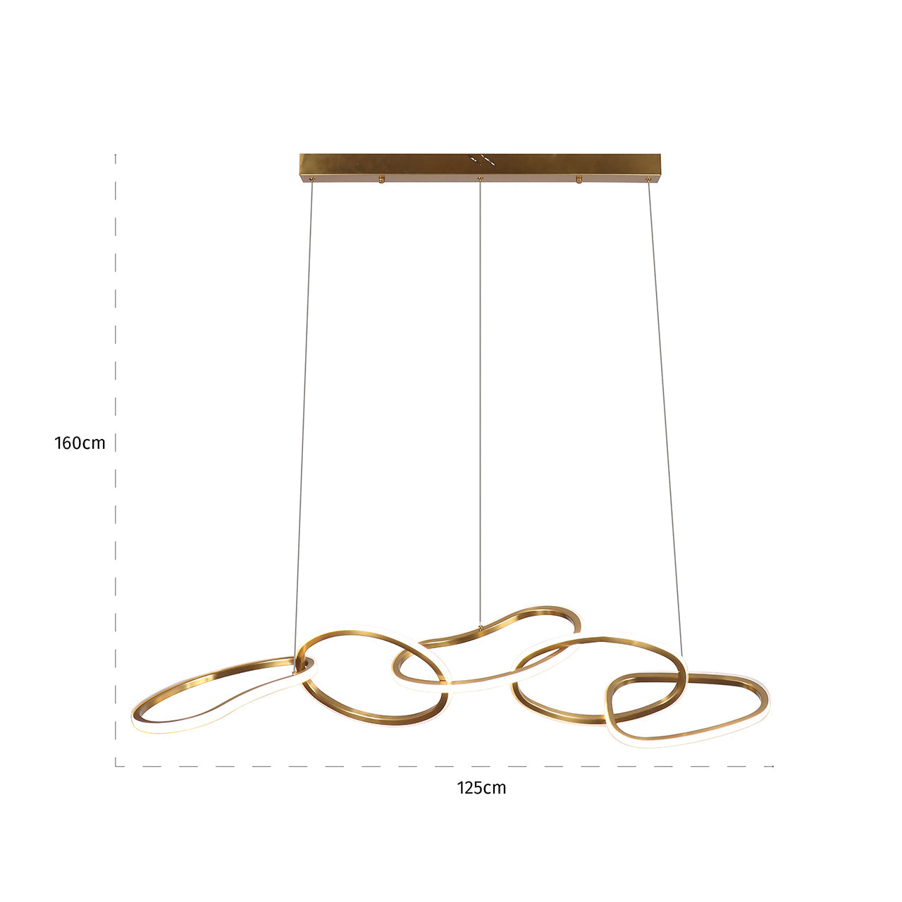 Lustra Richmond Interiors Flyn 124/32/22 cm zelts - N1 Home