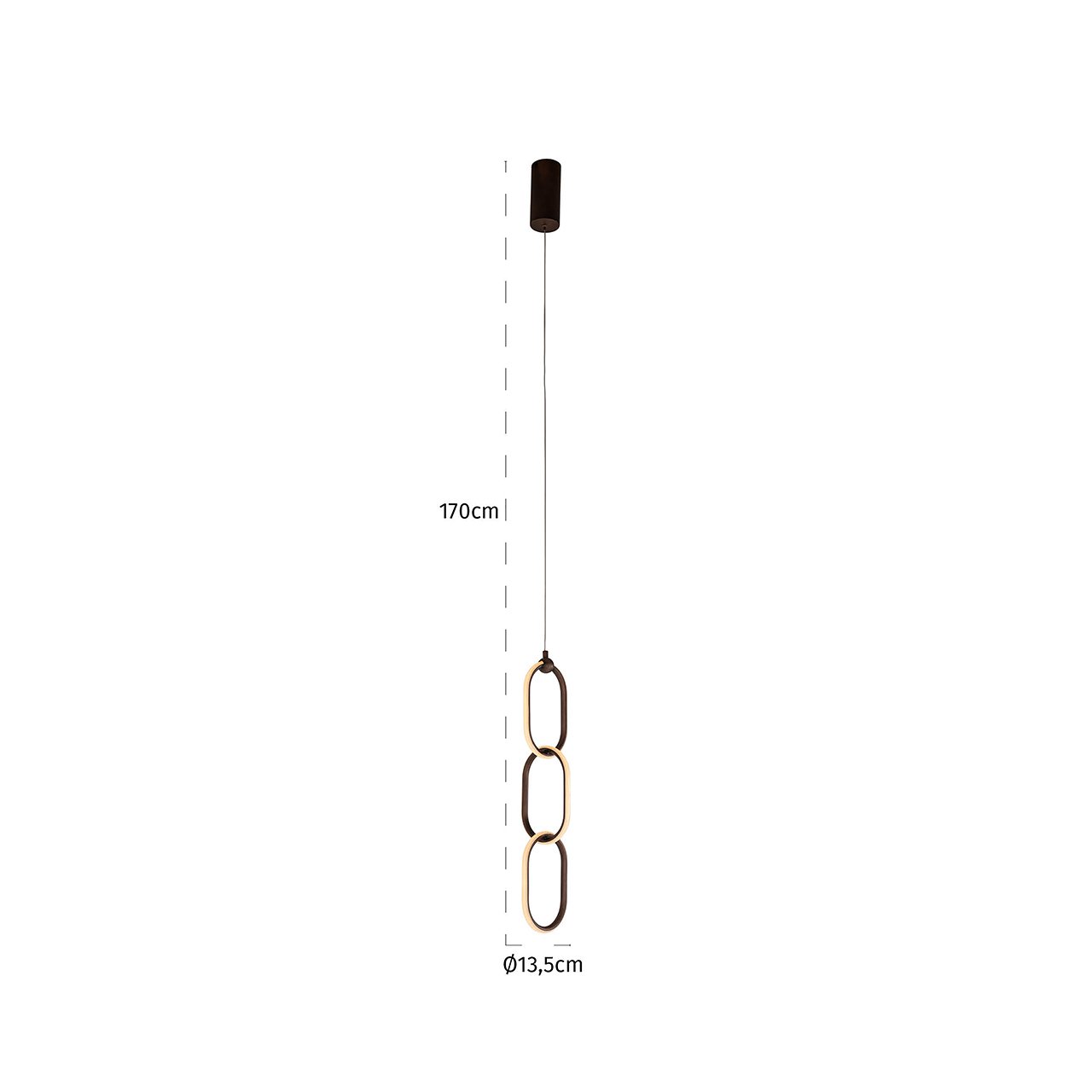 Lustra Richmond Interiors Lacey 170/13,5/13,5 cm bronza - N1 Home