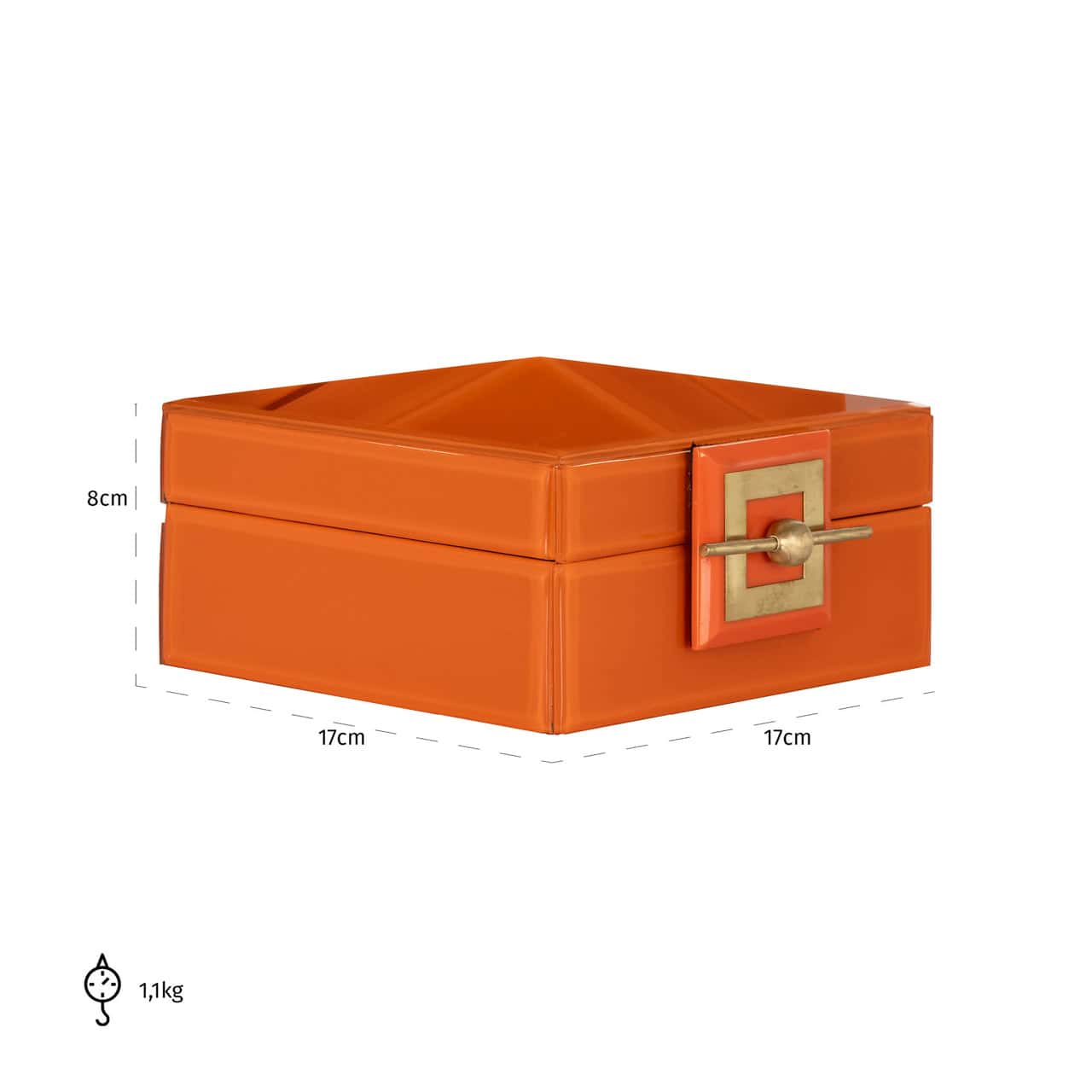 Uzglabāšanas kaste Bodine Richmond Interiors 17/17/8; 21.5/21.5/10.5 cm oranžs