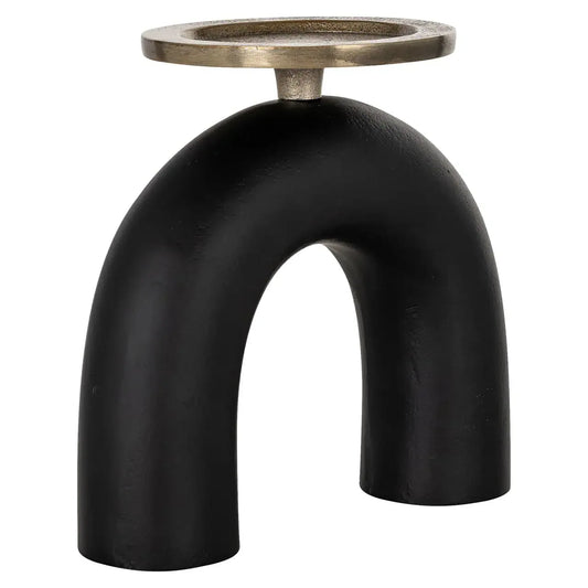Svečturis Livi black/gold small Richmond Interiors 17/19/5 cm melns/zelts - N1 Home